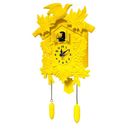 Cuckoo Clock Wall Battery Operated Pendulum – Vintage Chiming Bird Flapping Volume Adjustable – Black Forest Style Wall Clock for Living Room Office Home Décor