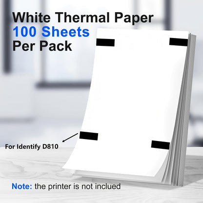21.59 X 27.94 cm US Letter Thermal Paper for D810 And Other Letter Portable Printer, Ink-Free Printing, Long-Lasting Print, Multipurpose Thermal Paper for Picture, Homework, Contrac, 100/200 Sheets