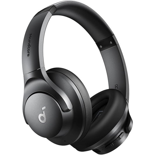 soundcore by Anker Q20i Hybrid Active Noise Cancelling Foldable Headphones, Wireless Over-Ear Bluetooth, 40H Long ANC Playtime, Hi-Res Audio, Big Bass, Customize via an App, Transparency Mode (Renewed)