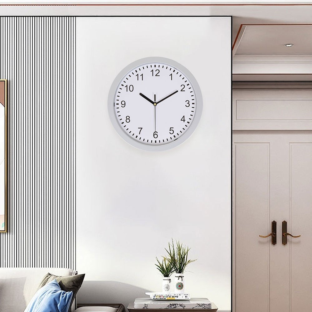 1PC multi-functional clock wall clock with fun thick frame and durable gold/white clock, 25*25*7CM