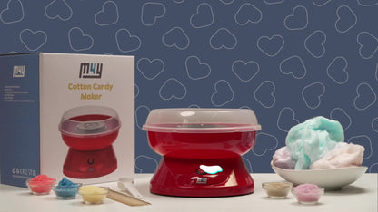 M4Y Premium Candy Floss Maker Cotton Candy Sweet Machine, Funfair Style Machine for Parties, Kids, Home, Includes Measuring Spoon and Candy Floss Sticks