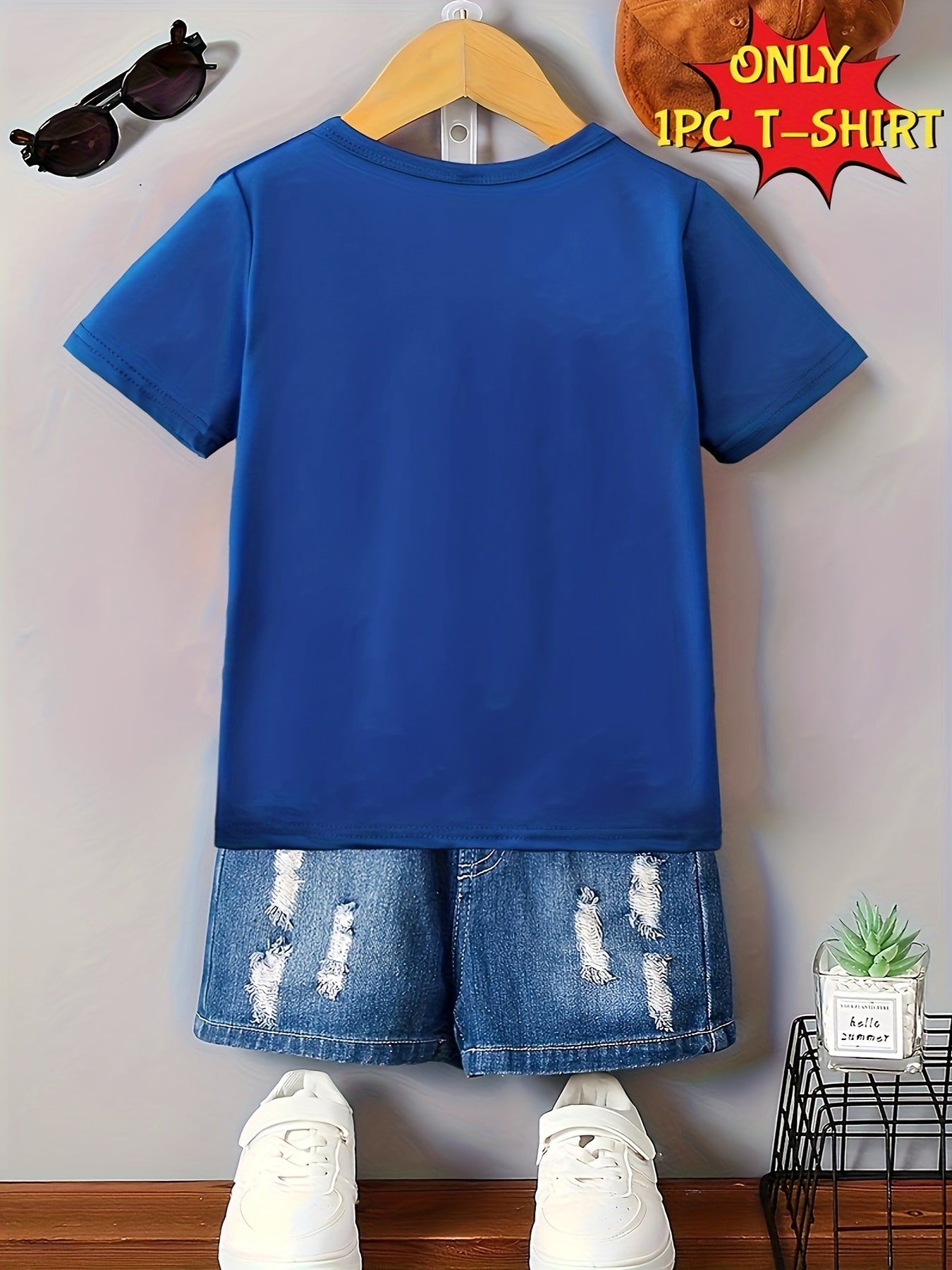 Summer Boys' Fashion Short-Sleeved T-Shirt "THIS IS WHAT A REALLY COOL GRANDSON LOOKS LIKE" with English Letter Elements Print