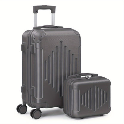 2-Piece Hard Shell Spinner Suitcase Set 20" & 12" – Lightweight Portable Travel Luggage with 360° Spinner Wheels, Cabin & Personal Item Size | Free UK Delivery