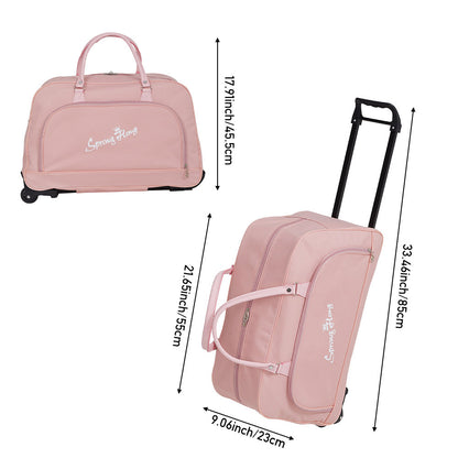 Foldable Wheeled Travel Duffel Bag, Large Capacity Rolling Handheld Luggage for Family Vacations, Outdoor, and Short Trips, Easy - To - Carry Tote with Durable Build