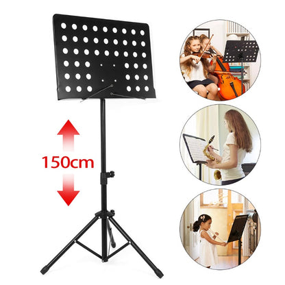 Heavy Duty Orchestral Music Stand Folding Adjustable Sheet Stand Tripod Base