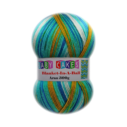 Blanket In A Ball - 300g Ball of 100% Acrylic Aran Yarn - 8 Shades Available - Machine Washable - Perfect for Knitting or Crochet