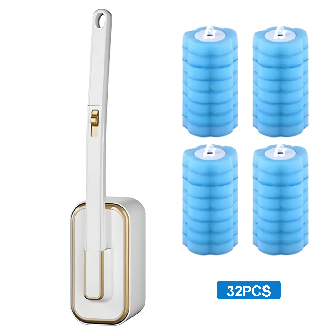 Toilet Brush Set, Toilet Brush and Holder with 32 Brush Heads, for Bathtub, Sink, Bathroom, Bathroom Glass Door, Outdoor Tools, Fish Tank, Pet Supplies