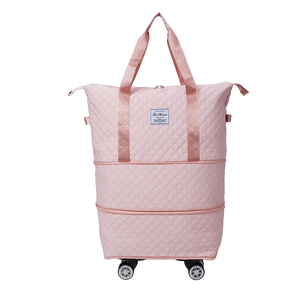 Travel Bag, Multifunctional Luggage Bag, Expandable Luggage Suitcase, Carry on Bag, Rolling Duffle Bag with Detachable Wheels, Travel Essentials Bag, Large Capacity with Zipper Closure, Ideal for Fitness, Yoga, and Everyday