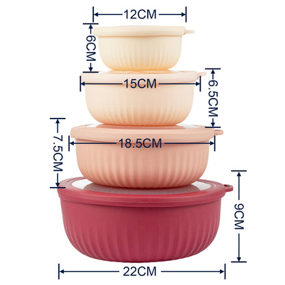 4pcs Set Large Capacity Refrigerator Storage Containers, Multi-Purpose Fresh-Keeping Boxes for Meat, Vegetables, and Eggs, Four Different Sizes for Various Foods, Food-Grade Material, Strong Sealing