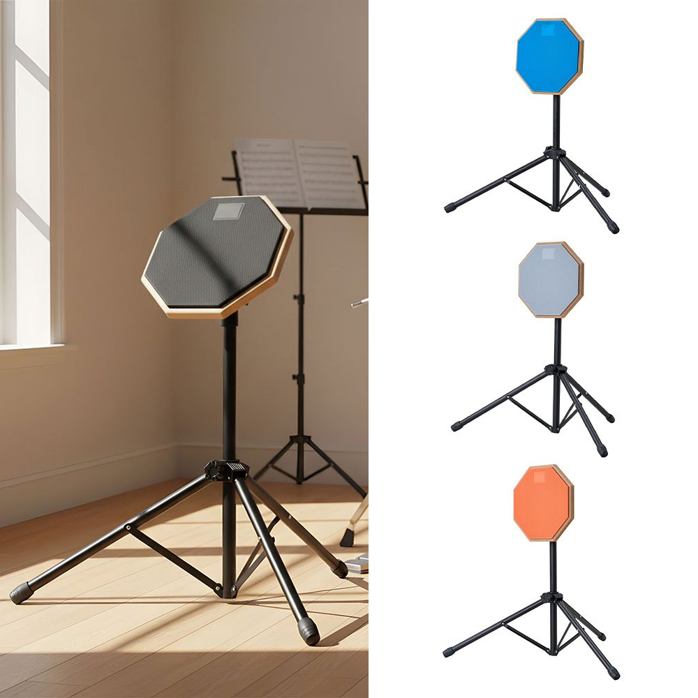 7.87-inch Mute Drum Practice Pad Set with Drum Pad and Portable Bag, Suitable for Drummers' Rehearsals and Beginner Practice