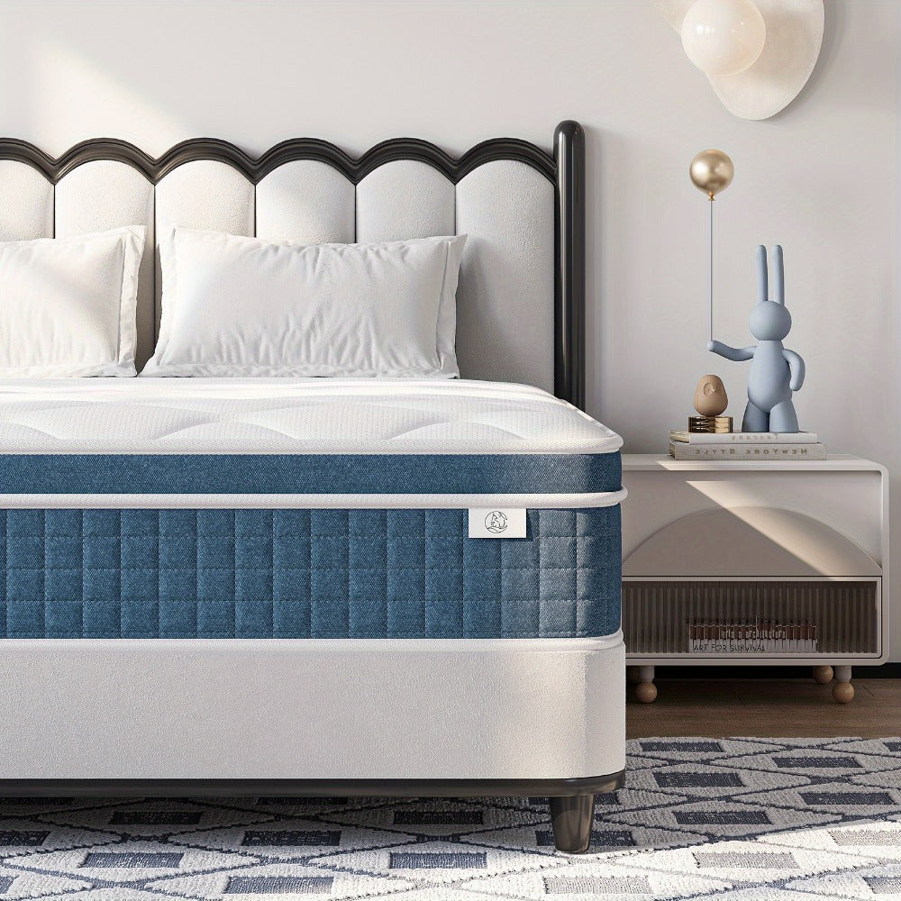Hybrid Pocket Spring Memory Foam Mattress 25cm 7 Zone Support Orthopaedic Euro Top Hypoallergenic CertiPUR-US Foam Rolled Mattress in a Box All UK Sizes