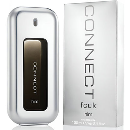 FCUK Connect Him Eau de Toilette 100ml EDT Spray – Fresh Aquatic Masculine Fragrance for Men, Long-Lasting Cologne Gift for Him