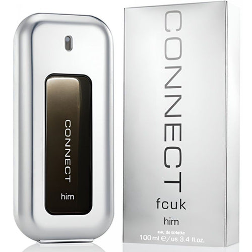 FCUK Connect Him Eau de Toilette 100ml EDT Spray – Fresh Aquatic Masculine Fragrance for Men, Long-Lasting Cologne Gift for Him