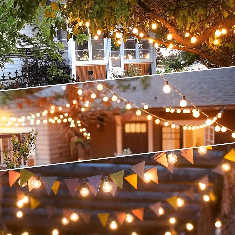 Solar G40 Garden String Lights with Remote Control