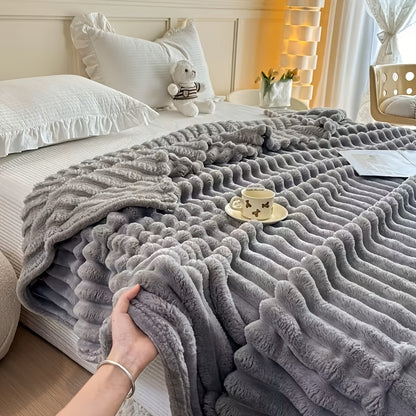 Thick, Soft And Comfortable Blanket, Warm Blanket, Nap Blanket, Air Conditioning Blanket, Office Outdoor Camping Gift Blanket, Suitable for All Seasons, New Year'S Gift Blanket