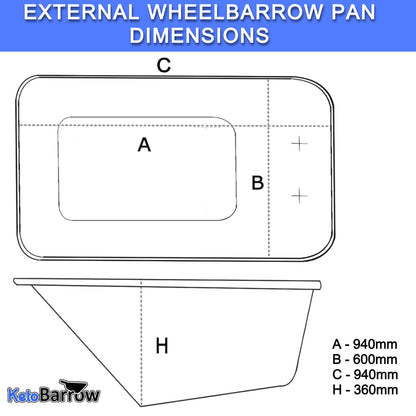 Purple Wheelbarrow - Plastic Wheelbarrow Professional Garden Barrow - TaskBarrow 110 Litre