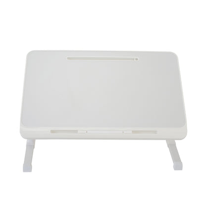 Extra-Wide Foldable Writing Desk - Dual-Angle Adjustable with Non-Slip Tray & Hidden Storage Layer, Perfect for Bed Working/Study Room, Light Grey, Laptop Desk, Standing Desk, MDF Wood, Folding Table Feet