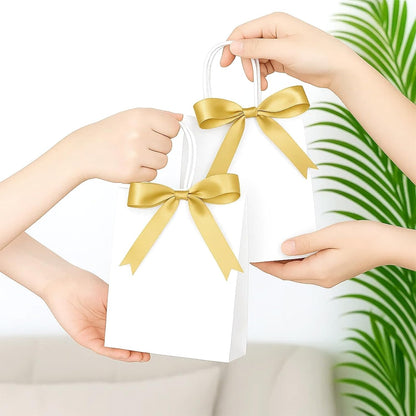 100 Pack Paper Gift Bags with Handles, Paper Bags for Thanks Giving, Christmas, Parties, Retail, and Gift Wrapping