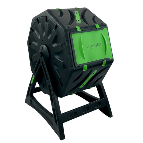 65L Garden Compost Bin, Rotating Tumbling Composter Bin for Garden, Barrel Rotating Composter with Air Holes