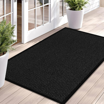 1pc Sunny Indoor & Outdoor Rug – Heavy-Duty Non-Slip Rubber Backed Doormat, Hallway Runner & Large Area Rug, Washable Dirt-Trapper Floor Mat for Entrance, Patio, Garden, Kitchen & Home Flooring