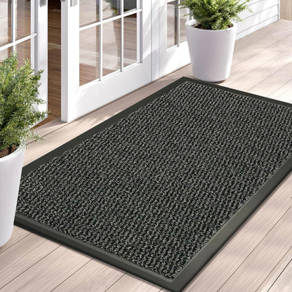 1pc Sunny Indoor & Outdoor Rug – Heavy-Duty Non-Slip Rubber Backed Doormat, Hallway Runner & Large Area Rug, Washable Dirt-Trapper Floor Mat for Entrance, Patio, Garden, Kitchen & Home Flooring