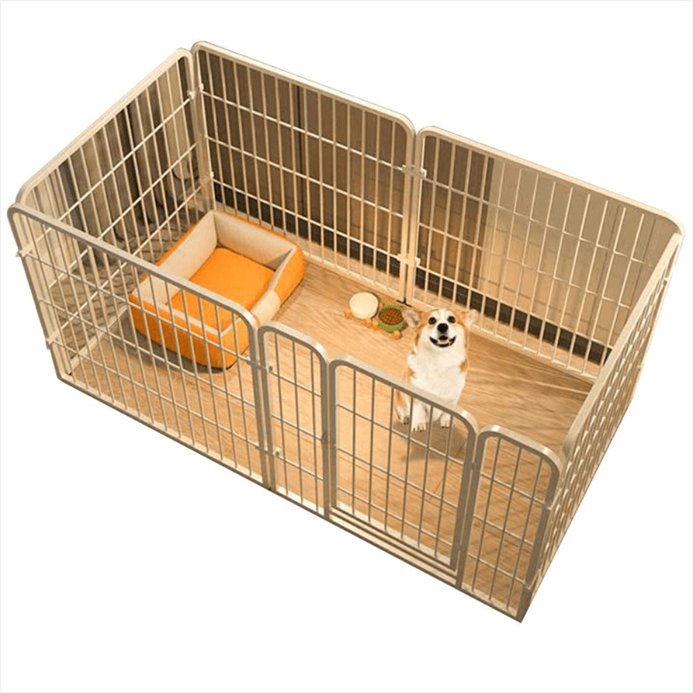 Heavy Duty Metal Dog Playpen 6 Panel 120x60x60cm – Portable Indoor & Outdoor Exercise Pen for Small Medium Dogs, Rabbits & Cats | Configurable Puppy Run