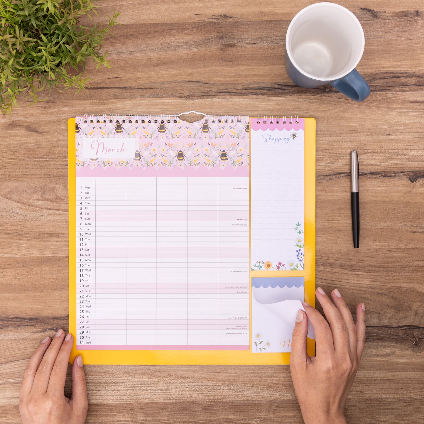 Evelay 2027 Family Planner Calendar – 5 Column Wall Organiser with Shopping List & Notepad | Large Month-to-View Schedule for Busy Homes, Kitchens & Offices