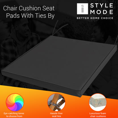 Chair Cushions with Ties for Indoor & Outdoor Use – Comfortable Seat Pads for Dining Chairs, Garden, Patio, Balcony & Café Furniture – Durable Polyester Fabric, Soft Support & Easy Care Design