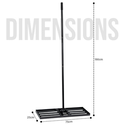 Lawn Leveling Rake, 30"x10" Level LawnTool, Heavy Duty Effort Saving Lawn Level Tool, Stainless Steel Handle Lawn Leveler for Yard Garden Golf Course, Ease Level Soil Sand Dirt Surfaces