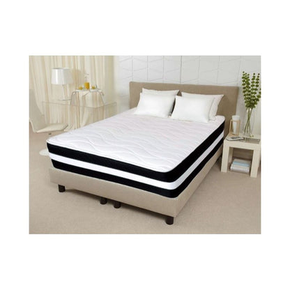 eXtreme comfort 3D Airlfow 8" Deep Micro Quilted Black and White Hybrid Mattress