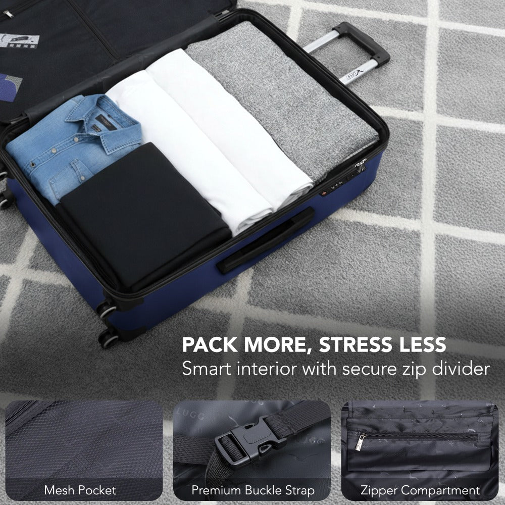 28 Inch Large Suitcase Lightweight ABS Hard Shell with TSA Lock & 4 Spinner Wheels - 75x49x29cm Check-In Luggage, Water-Resistant, UK Stock