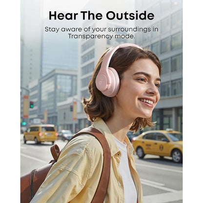 soundcore by Anker Q20i Hybrid Active Noise Cancelling Foldable Headphones, Wireless Over-Ear Bluetooth, 40H Long ANC Playtime, Hi-Res Audio, Big Bass, Customize via an App, Transparency Mode (Renewed)
