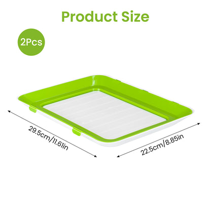 Stretch-Fit Food Storage Containers Reusable Preservation Trays for Fridge Organization – Perfect for Vegetables, Fruits, and Meats – Space-Saving Stackable Design