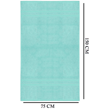 4 X Large Jumbo Bath Towels 100% Egyptian Cotton -75 x 150 cm- Soft Quick Dry Hotel Spa Big Bathroom Towels Set