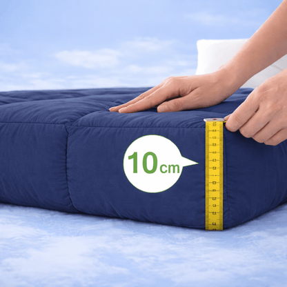 Luxury Mattress Topper 10cm Thickness – Soft Breathable Box Quilted Bed Topper with Corner Straps, No Lumping | Single, Small Double, Double, King & Super King