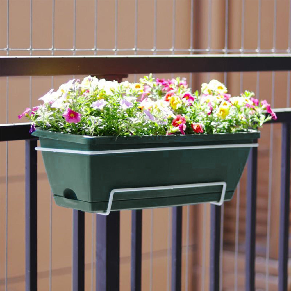 Balcony Vegetable Planter Box Set of 5 – Long Strip Plastic Window Box with Drainage & Tray, 2 Sizes, 4 Colours, for Herbs, Flowers & Succulents, Windowsill & Patio UK