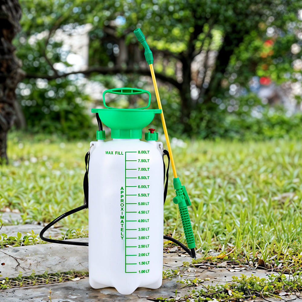5L/ 8L Green High Pressure Watering Can Manual Shoulder-type Garden Sprayer Pressure Sprayer for Outdoor Plant Pots Lawn Watering