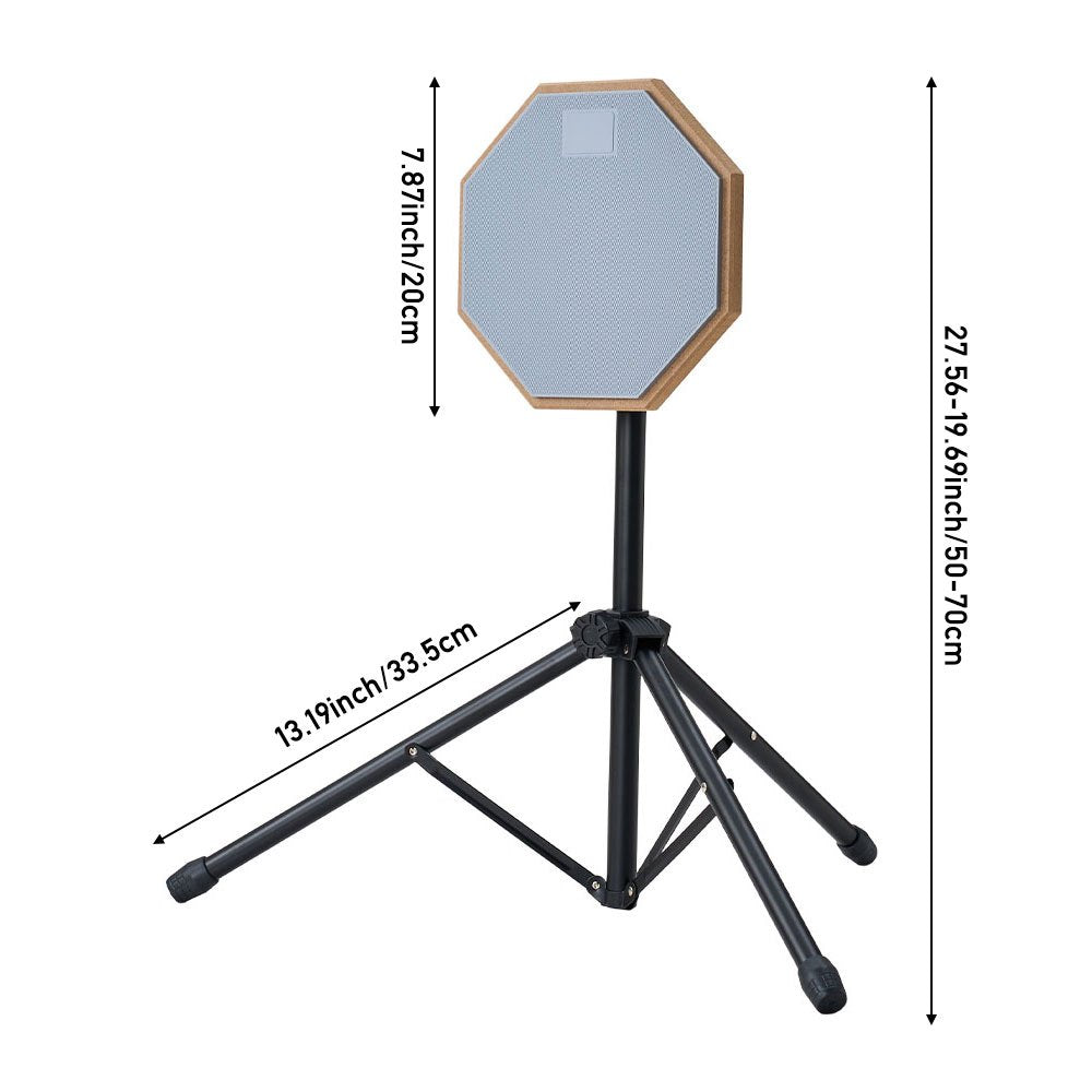 7.87-inch Mute Drum Practice Pad Set with Drum Pad and Portable Bag, Suitable for Drummers' Rehearsals and Beginner Practice