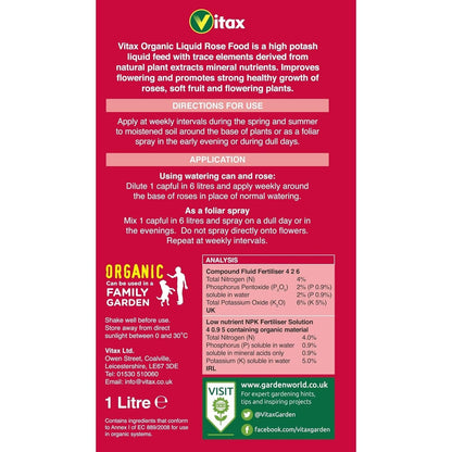 Vitax Liquid Rose Food Concentrate 1L
