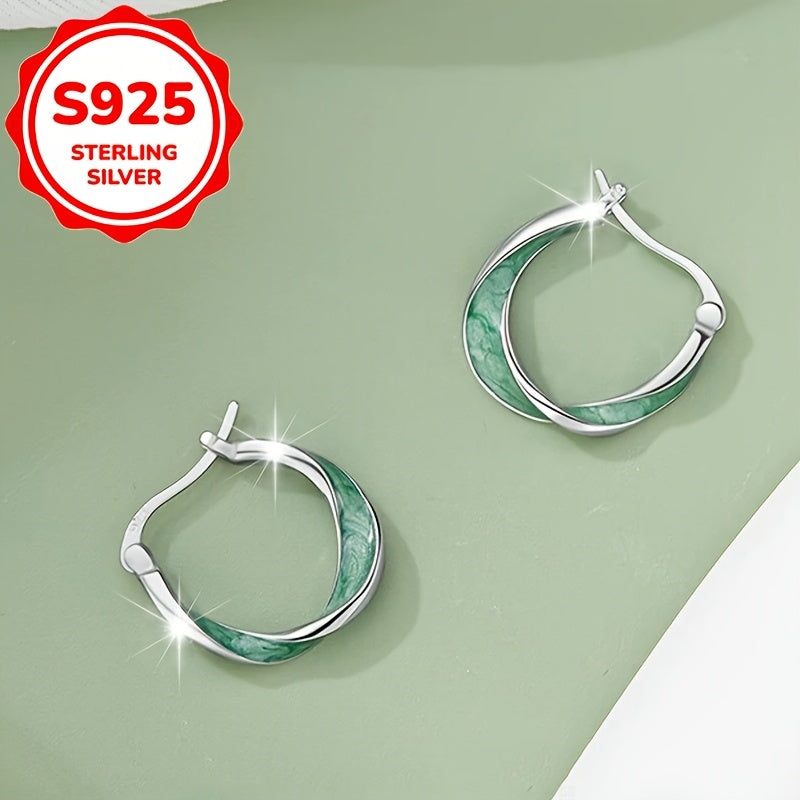 2pcs Women'S Fashion Earrings S925 Sterling Silver Earrings New Niche Light Luxury High-End Ear Buckle Earrings Birthday Gift for Good Friends Party Gift Women'S Jewelry Suitable for Daily Commuting Valentine'S Day, Mother'S Day, New Year, Party