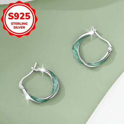 2pcs Women'S Fashion Earrings S925 Sterling Silver Earrings New Niche Light Luxury High-End Ear Buckle Earrings Birthday Gift for Good Friends Party Gift Women'S Jewelry Suitable for Daily Commuting Valentine'S Day, Mother'S Day, New Year, Party
