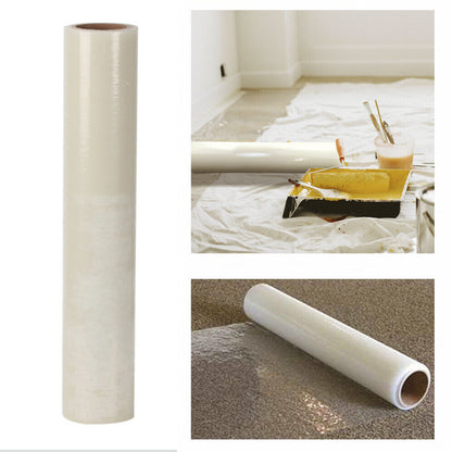 1Roll Self Adhesive Clear Carpet Protector Film Temporary Protecting Floor Dust Sheet Cover, Stairs Home Office Hotel Floor Carpet Protector Roll, Home Renovation Furniture Covering Film, 60cm*100m