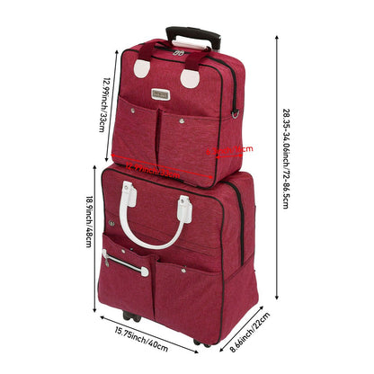 2 Piece Lightweight Rolling Luggage Set with Spinner Wheels, Suitcase Set, Spinner Luggage Set, Carry - on Suitcase and Matching Travel Bag for Business Trips, Versatile Luggage Solution for Vacation Getaways, Weekend Trips and Long - Distance Travel