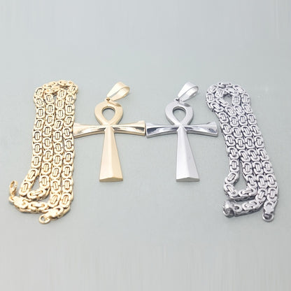 304L Stainless Steel Ankh Necklace Pendant