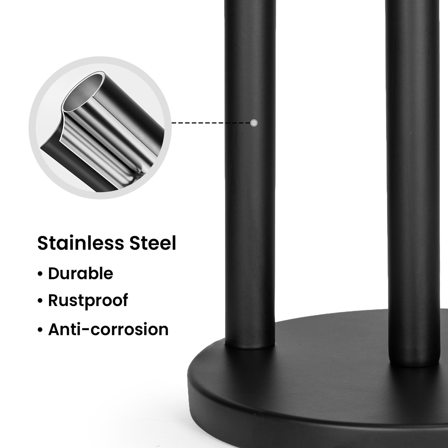 Toilet Roll Holder Free Standing Paper Stand with Freestanding Tissue Roll