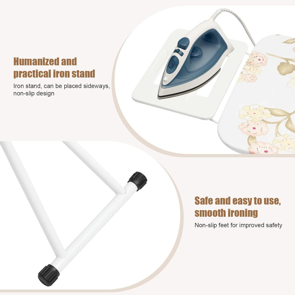 Ironing Boards Adjustable Heights Cotton Cover with Iron Rest TopIron Board Universal Extra Wide Lightweight Iron Board Rack