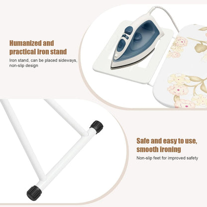 Ironing Boards Adjustable Heights Cotton Cover with Iron Rest TopIron Board Universal Extra Wide Lightweight Iron Board Rack