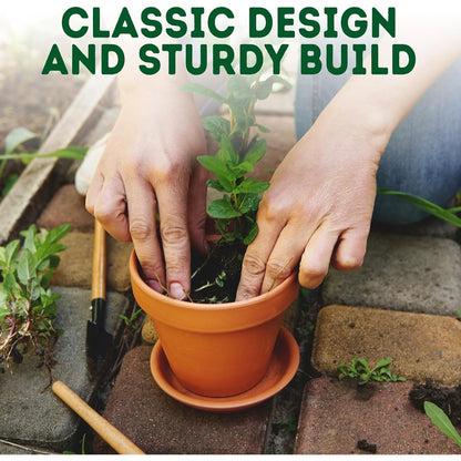 Clay Pots for Plants with Saucer - Terracotta Plant Pots with Drainage Hole, Pots for Plants for Indoor/Outdoor Use