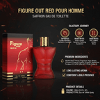Eau de Toilette Figure Out Red EDT Men's Aromatic with 100ml - product gallery image 4