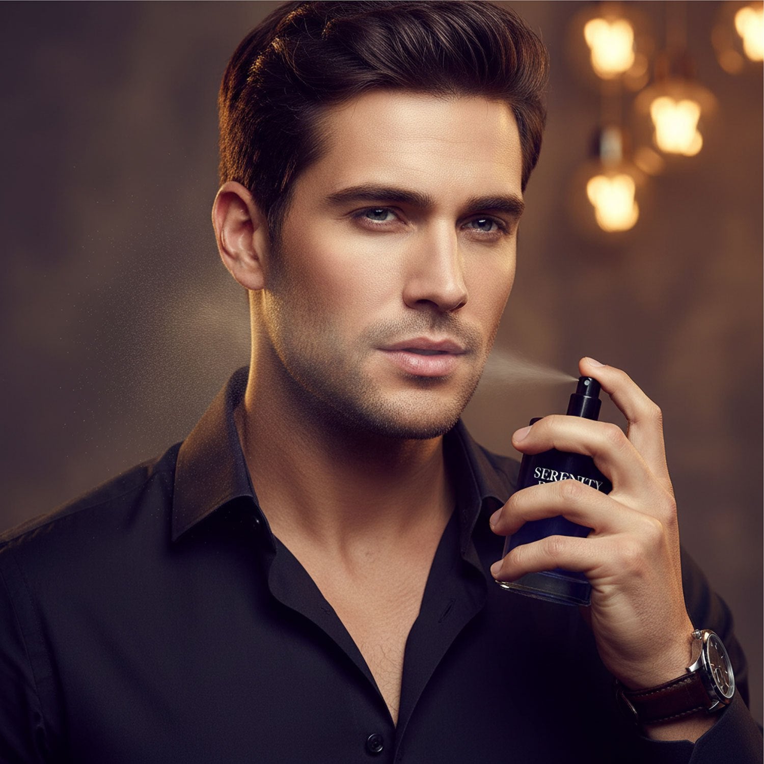Eau de Toilette Serenity in Blue Pour Homme Mens with 100ml, Glass - product gallery image 5